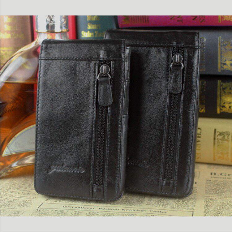 4 5 4 7 5 0 5 5 Ultra-thin mobile phone pockets wear belt men's leather vertical multi-functional small bag