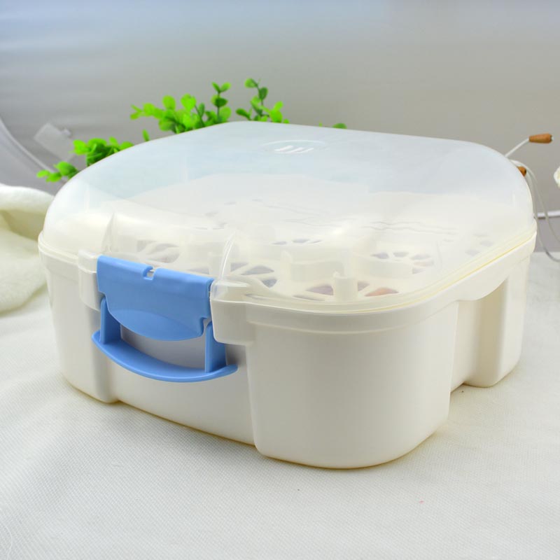 日康微波炉消毒盒 多功能奶瓶奶嘴消毒盒锅 送2个奶瓶RK-3664包邮