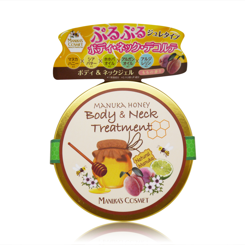 【日本直邮】Manuka's Cosmet麦卢卡蜂蜜身体乳保湿乳蜜桃香 250g