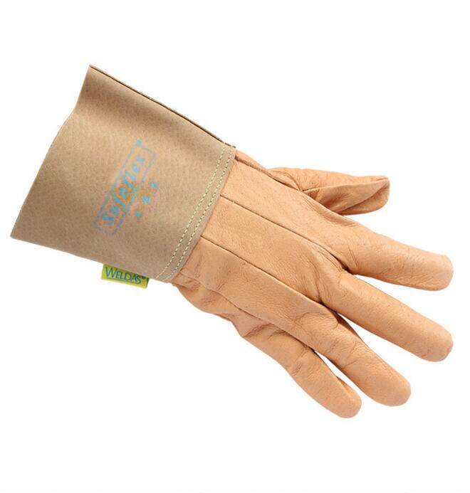 2021 Weetsee Pig Green Leather Electro-Welded Gloves In sleeve Glove Burns Welding Welt Work Glove
