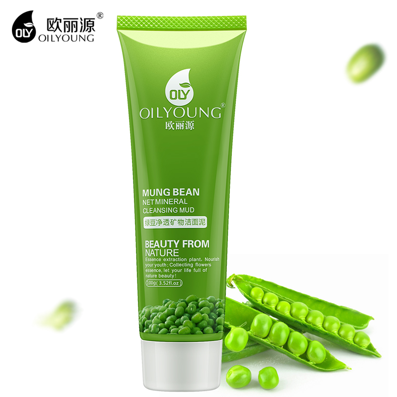 欧丽源 绿豆净透矿物洁面泥洗面奶100g去黑头收缩毛孔tkiNSl