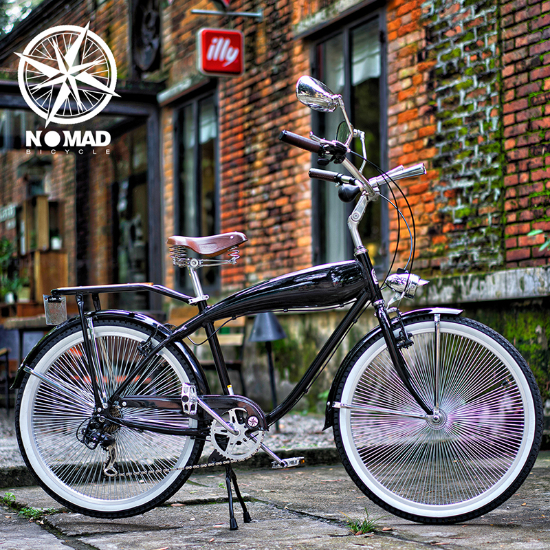 NOMAD retro bike men's and women's city bike Fitness road bike Commuter aluminum alloy bike 7-speed Japan variable speed