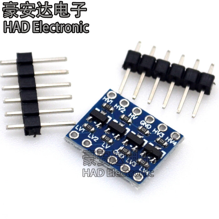 5V-3V IIC UART SPI etc. 4-way level conversion module 4-way pin header