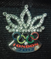 London 2012 Olympic Games Badge Crown and Five Rings Badge Crown and Five Rings Badge Rare