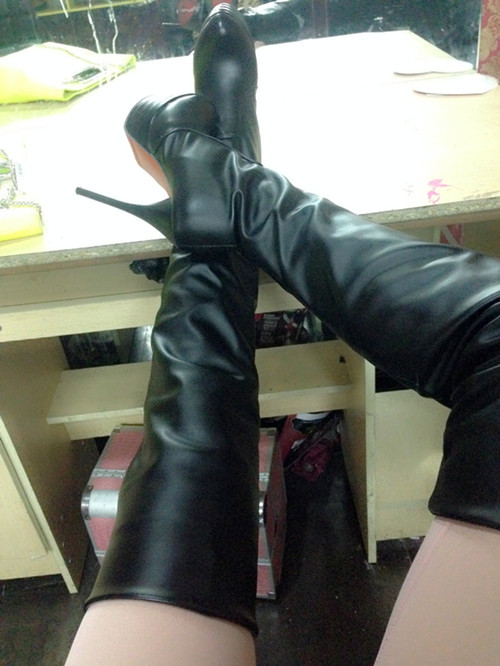 European and American New Style Spring and Autumn Plus-Size Ultra-High Thin-Heeled Pole Dance Performance Over-The-Knee Long Boots High-Tube Women's Boots