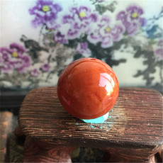 DIY аксессуары 天然川料南红玛瑙柿子红19mm 大圆珠 火焰纹配珠散珠diy