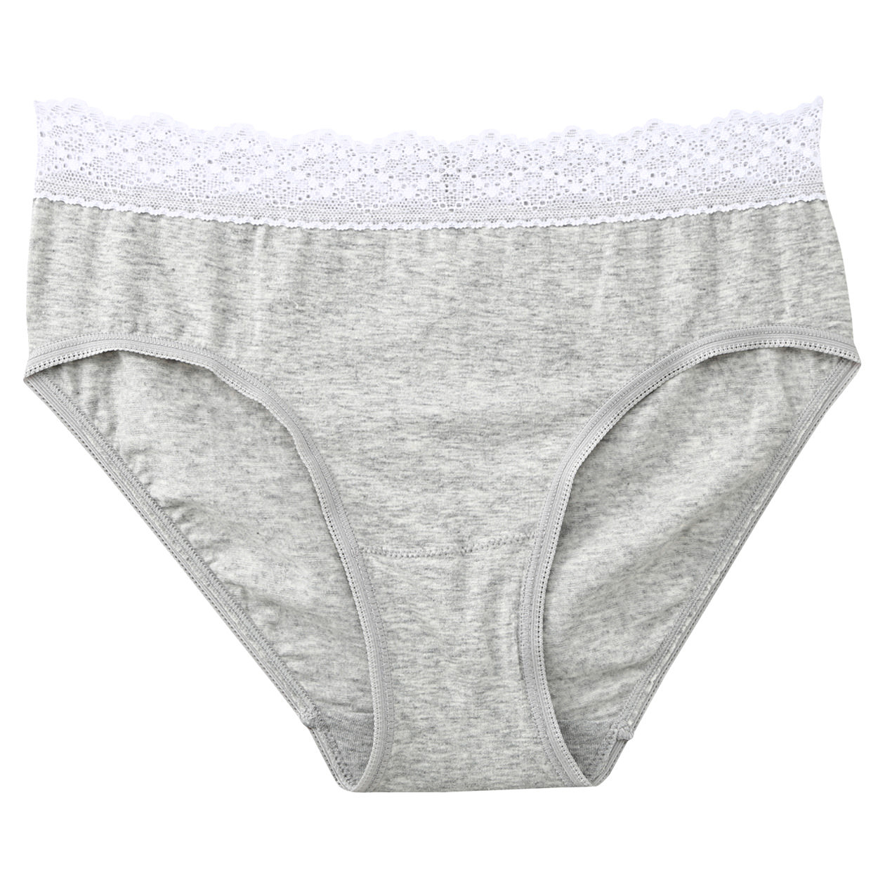 无印良品 MUJI 女式 棉混弹力天竺带蕾丝高腰短裤