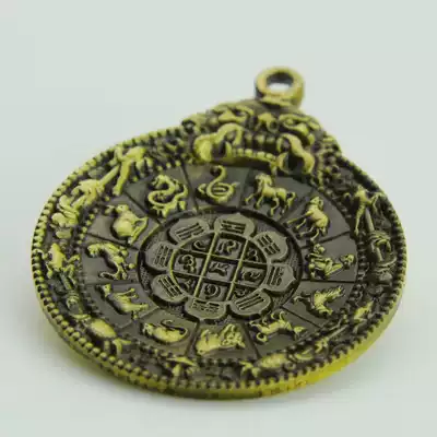 Nine palaces Bagua card Waist card Buddhist respect Amulet Tibetan Buddhist beads accessories