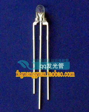 Spot 60k 3mm red cured green bicoloured common cloudy and fog-shaped transparent high-brightness LED luminotron