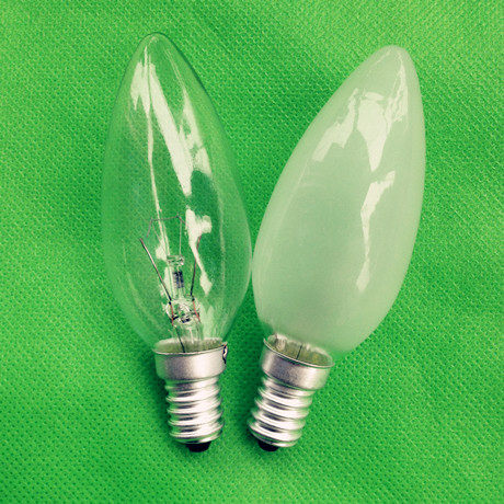 E14 E27 Candle-shaped bulbs, sharp bulbs, special bulbs for crystal lamps, decorative bulbs, transparent frosted bulbs