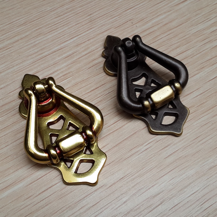 CROWN UMAR UMAR Furniture Pure Copper Cabinet Door Handle Eurostyle Overall Cupboard Door Handle American Drawer Pull Ring Full Copper