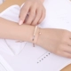 Vòng tay nữ phiên bản Hàn Quốc của bạn gái sinh viên đơn giản Sen tươi cá tính có thể tùy chỉnh tên vòng tay quà tặng sinh nhật chuỗi đeo tay Vòng đeo tay Clasp