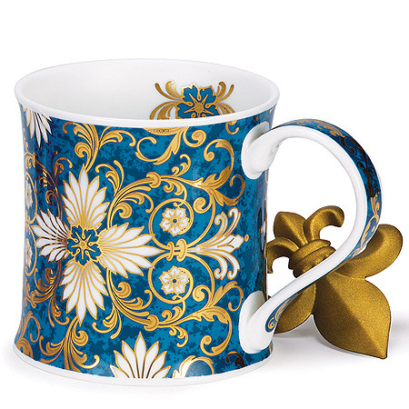 台湾官网直邮进口【Dunoon】富贵锦绣蓝绿马克杯 (WESSEX ARABESQ