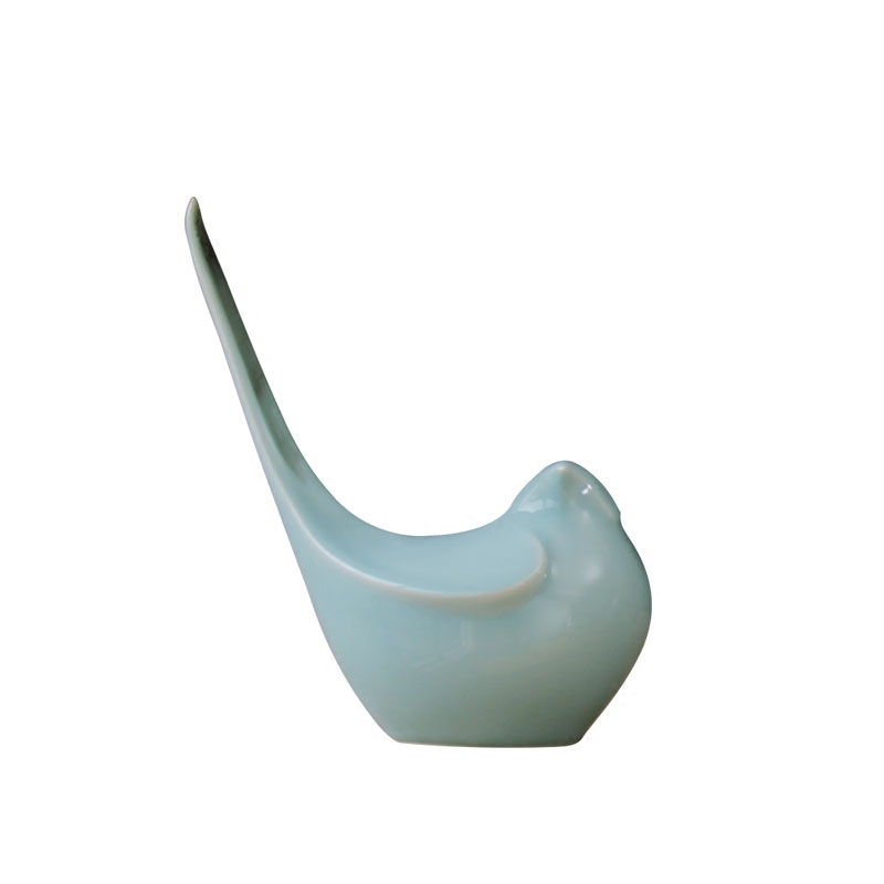 Jingdezhen ceramic checking shadow blue glaze bird pay-per-tweet landing soft outfit furniture furnishing articles creative modern decoration home outfit