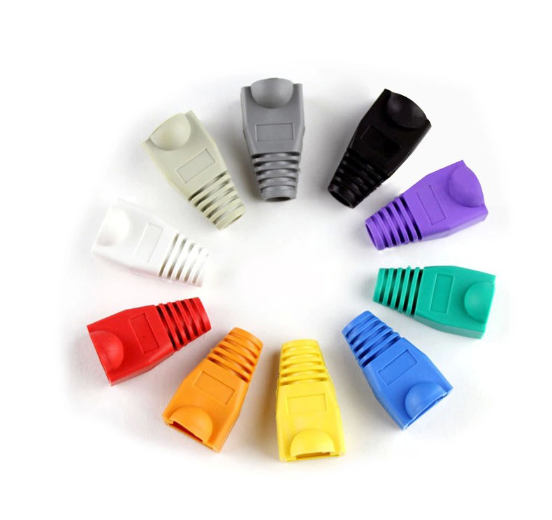 RJ45 protective sleeve rubber sleeve joint Internet crystal head sheath network route crystal head safety protection cover