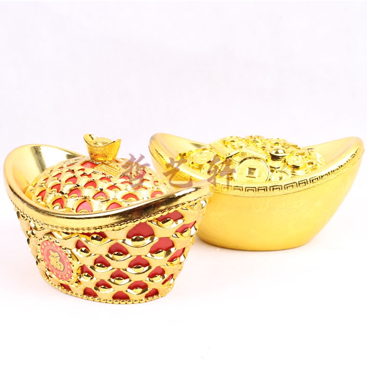 Ancient Clothing Financial Gods Pendulum Pieces of Caiyuan Yuan Bao Film and TV Kaitiao Property Festive Items Gold Dollar Treasure items Jin Yuanbao-Taobao