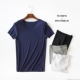 Cắt họa tiết gân guốc Áo thun cotton cổ chữ V mỏng cho nam Không có dấu vết thoải mái khi mặc mùa hè