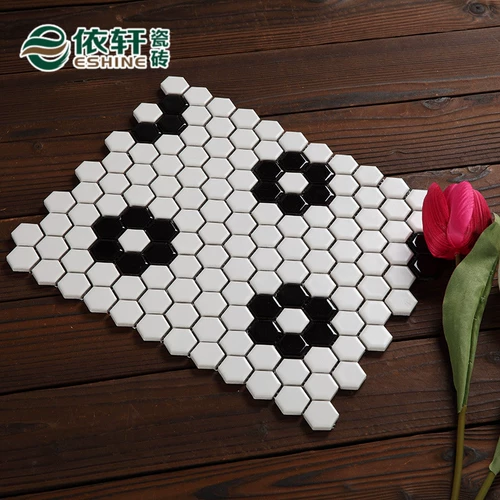 Нордическая икеа Черно -белая серая серая шестиугольная кирпичная керамическая керамическая плитка в форме цвету