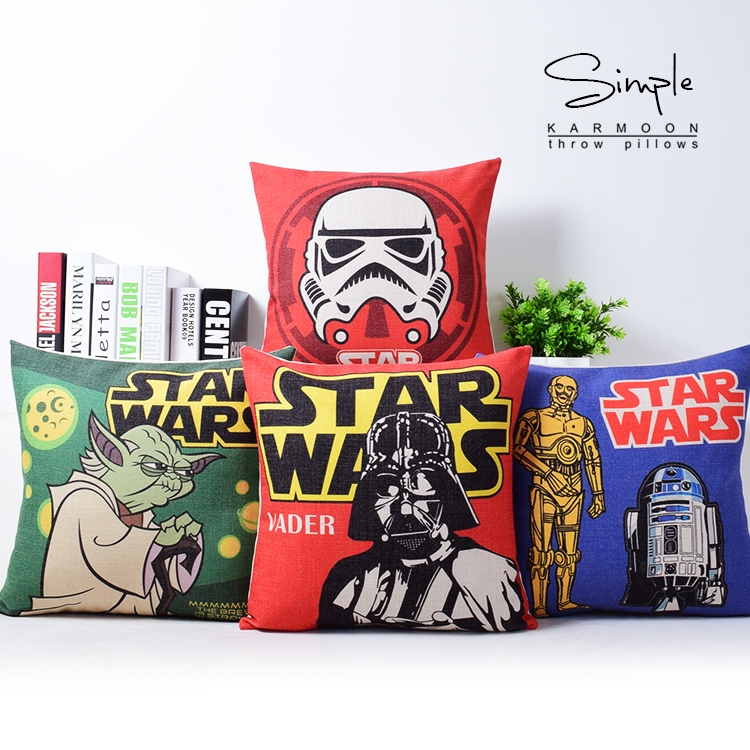 Star Wars Classic Nostalgic Poster Anime Pillow Office Bedside Sofa Cushion Backrest Pillow Yoda