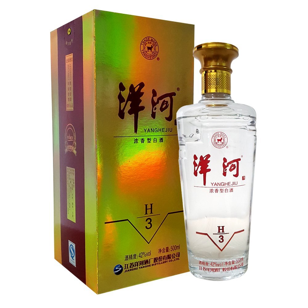 【天猫超市】洋河 H3 42度500ml  浓香型白酒  纯粮酒 经典款