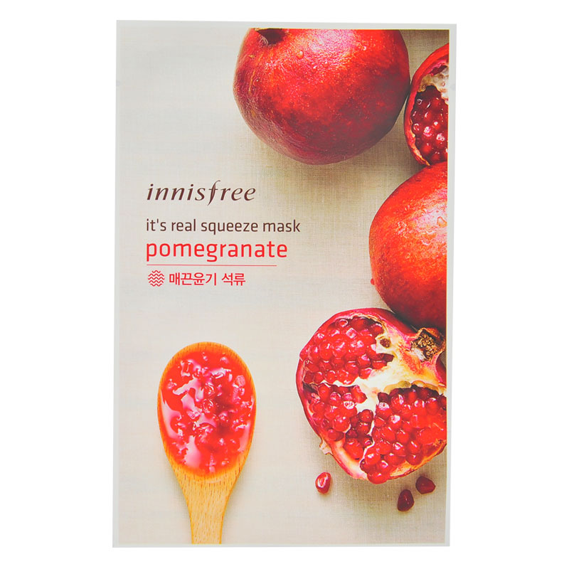 innisfree/悦诗风吟it's real 鲜润面膜 #石榴 一盒4片装