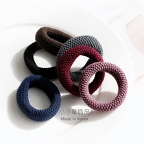 Basic non-seam towel ring thick ponytail Hairband leather band headline hair cord