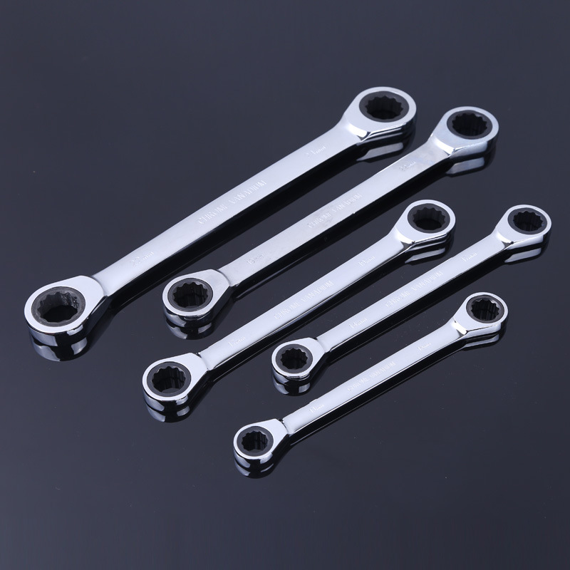 Double-headed ratchet wrench two-way plum quick wrench