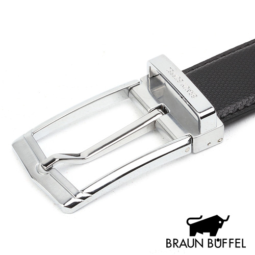 台湾官网直邮进口BRAUN BUFFEL 小金牛绅士穿针式皮带