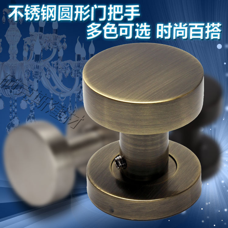 New Pint Black Bright Gold Spherical Wire Drawing Ancient Bronze Makeup Room Separator Handle Wooden Door Invisible Door Barn Door Big Handle