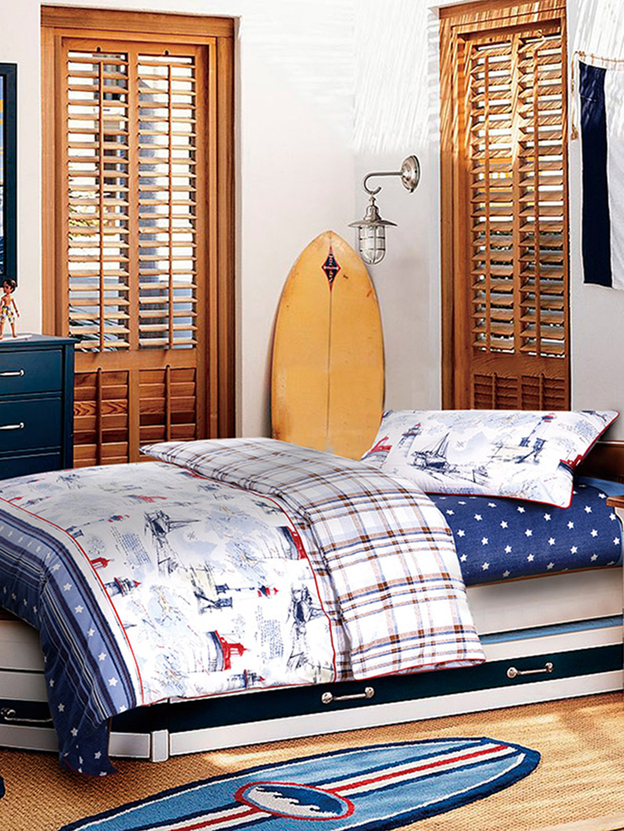 Luolai Kids/罗莱儿童 航海梦想全棉儿童三件套1.2米床