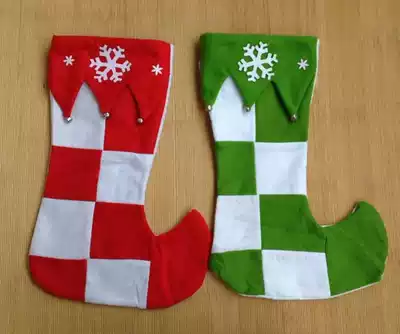 Christmas gift socks Corner bells Christmas socks z-shaped Christmas gift bag Gift bag Christmas Decoration pendant