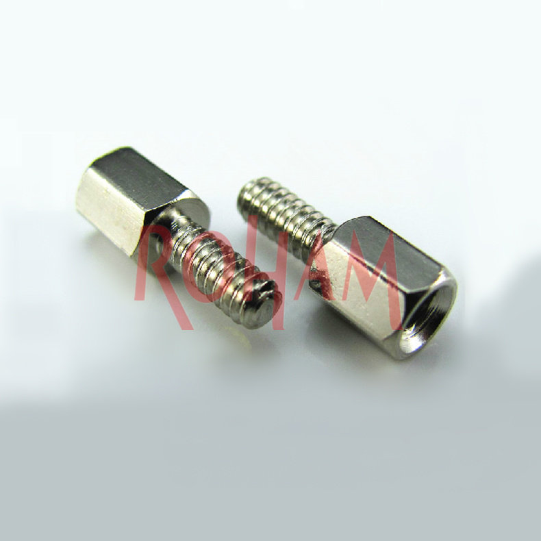 Inch nickel-plated copper column single head hexagon copper column screw isolation support column M3*5+7 8 10 12 13 15