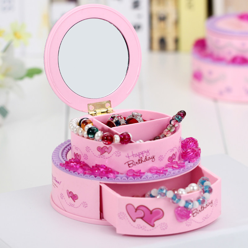 Creative Birthday Cake Styling Octaonic Box New Makeup Music Cartridge Makeup Mirror Debut Box Fashion Gift