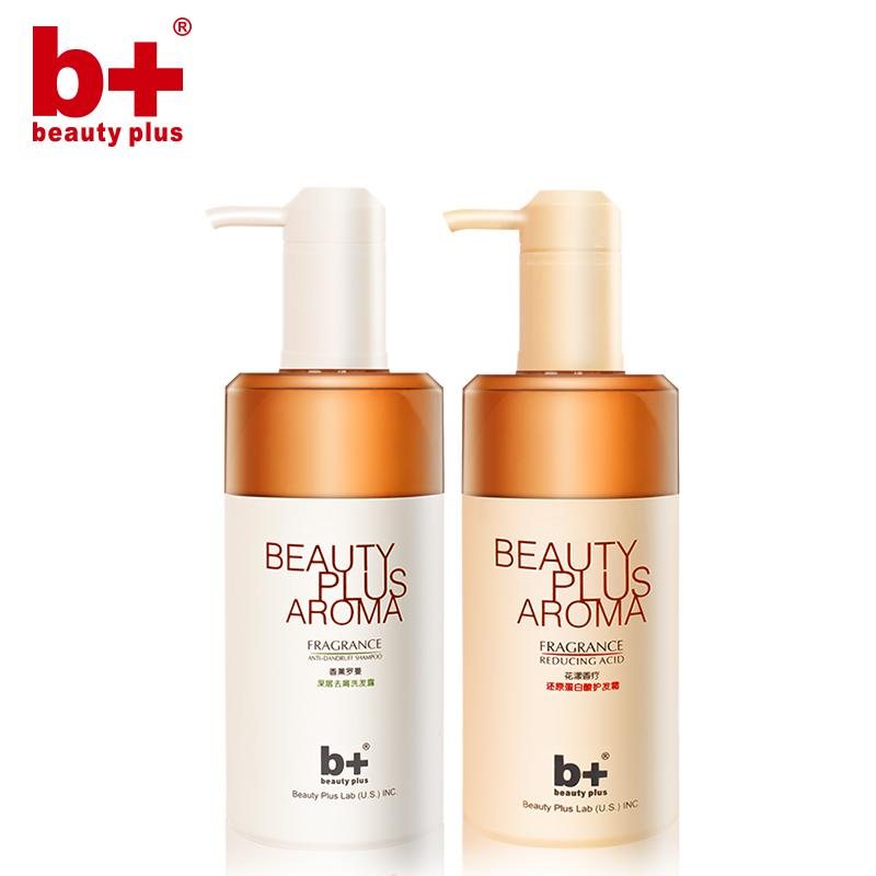 新品b+香薰罗曼去屑洗发露+护发霜套装550ml 控油去屑止痒烫染