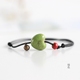 [Trái tim màu đào] đơn giản phổ biến handmade DIY gốm handmade vòng chân cô gái trang sức nhỏ bán trực tiếp 170 lắc chân nữ bạch kim Vòng chân