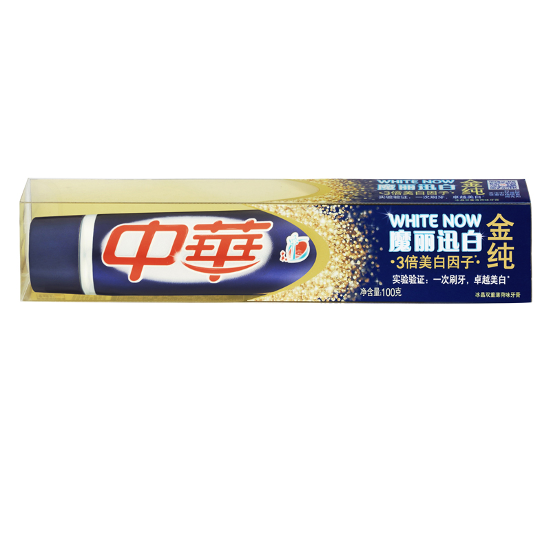 中华金纯魔丽迅白冰晶薄荷味牙膏 100g/170g 清新口气