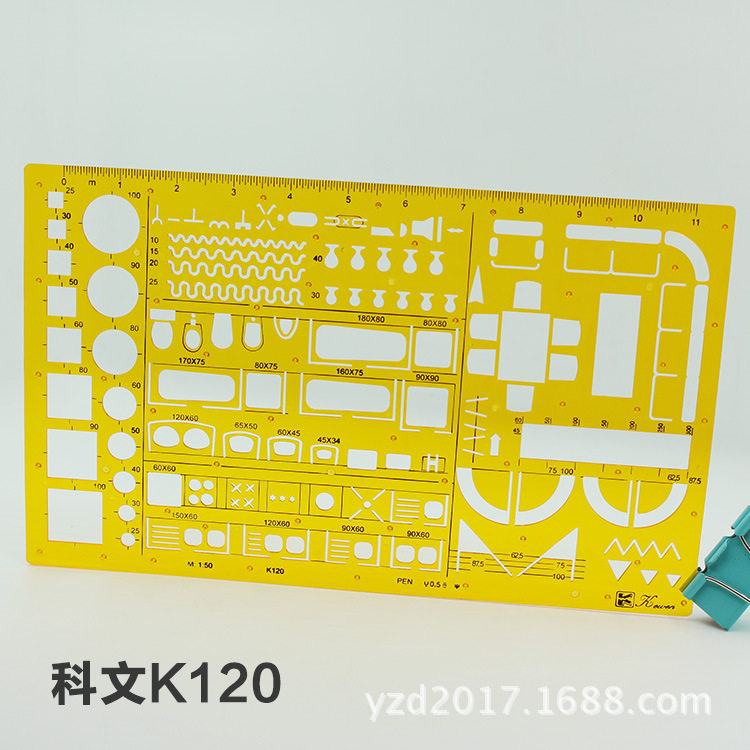 Drawing Template Cowen Card Building Furnishing formwork K120 Furnishing Furniture Formwork Drawing Design Ruler Special Ruler