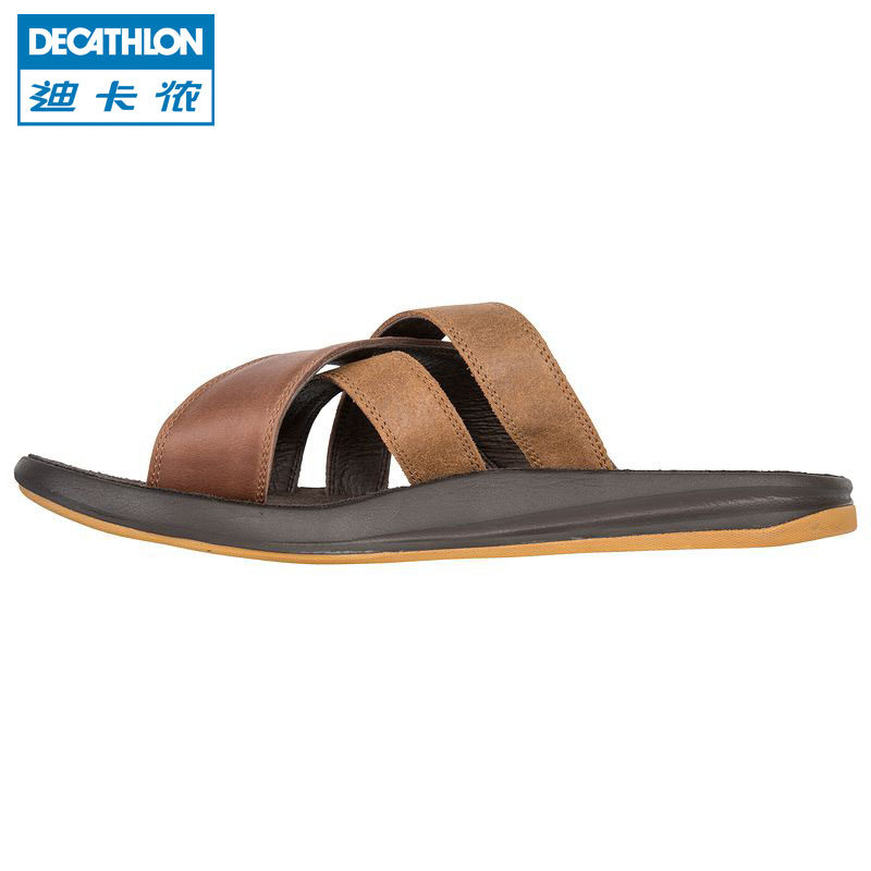迪卡侬 沙滩鞋 凉鞋 男式 皮质 夹脚拖 113056 TRIBORD