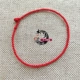 Muzi Crafts Skill Peach Blossoms Sprouting Years Evil Transit Anti-Small Red String Bracelet Vòng chân Rất tốt 1mm súc tích - Vòng chân lắc chân nữ pnj Vòng chân