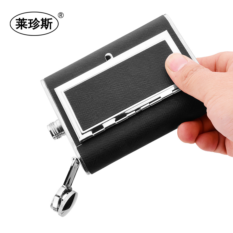 High-grade German imported 304 stainless steel 6 ounce wine bottle cigarette case two outdoor travel small wine bottle creative wine bottle