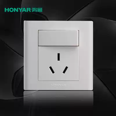Hongyan switch socket High-power air conditioning socket with switch 16A panel water heater one open three holes 16A