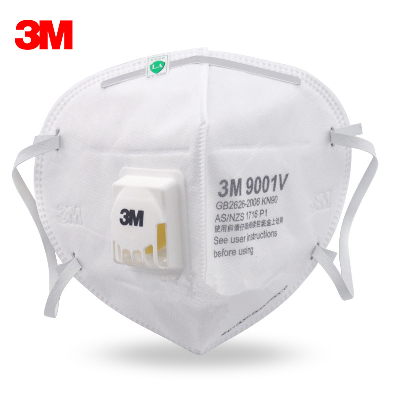 正品3M 9001V防雾霾防粉尘带呼吸阀 PM2.5防护口罩非独立包装整盒