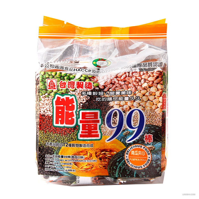 【天猫超市】台湾进口 膨化 北田能量99棒（南瓜味）180g/袋 零食