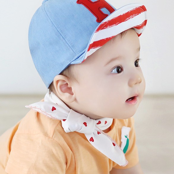 South Korea imports loving male and female baby cotton small bib double-sided bib baby bib towel S112