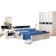 Phòng ngủ Suite Nội thất kết hợp Bộ bàn ghế Master Tủ quần áo Tủ quần áo đơn giản hiện đại Sơn sáu bộ giường hộp Bộ đồ nội thất