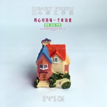  Psychological sand table sand tool micro-landscape European-style small villa miniature scene props Bulk resin simulation model ornaments