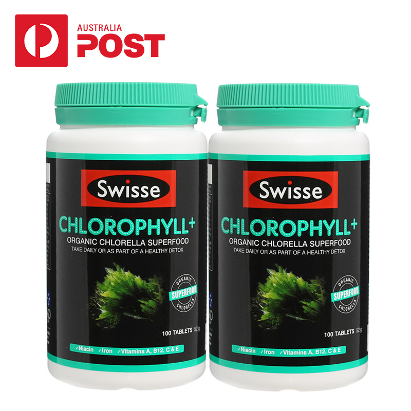 Swisse叶绿素片100粒*2瓶 排毒养颜美容抗衰老  澳洲进口保健品