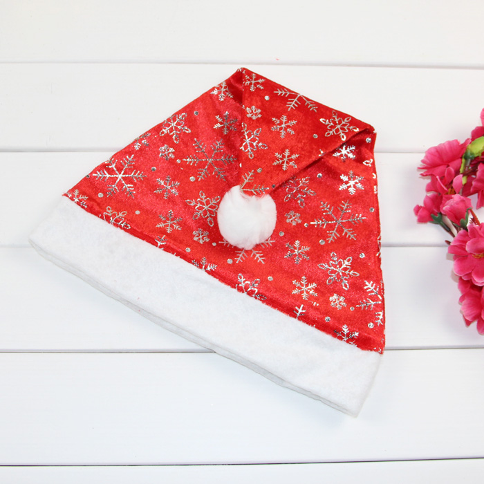 christmas decorations gold velvet santa snowflake hat headgear holiday party decoration christmas hats