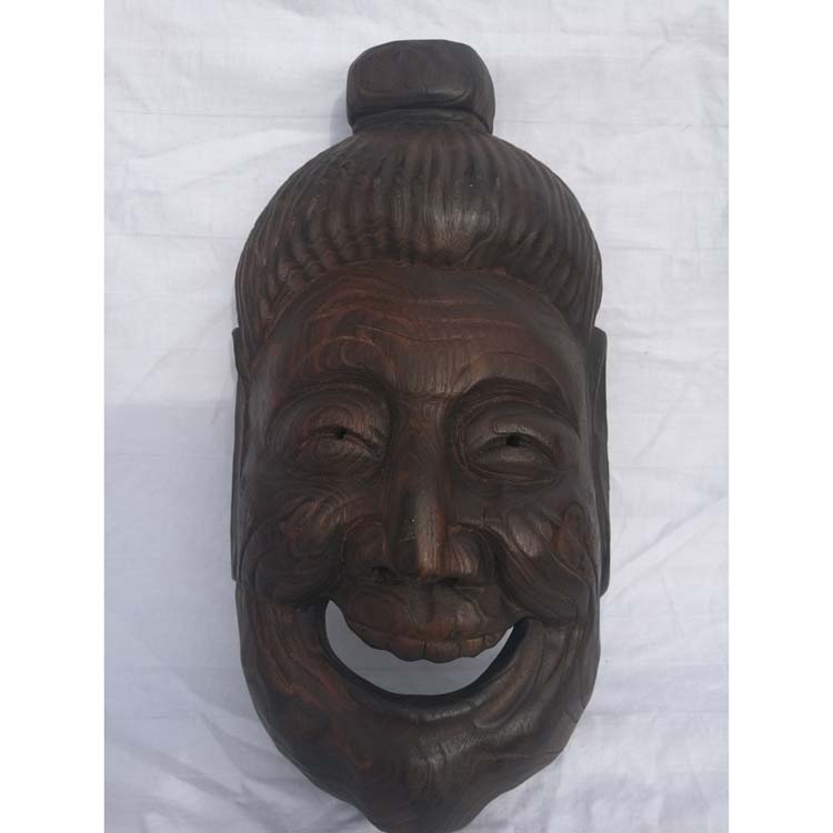 Buddha statue Prajna wood carving Nuo opera Nuo god Nuo mask face face face Nuo dance Nuo sacrifice 30cm
