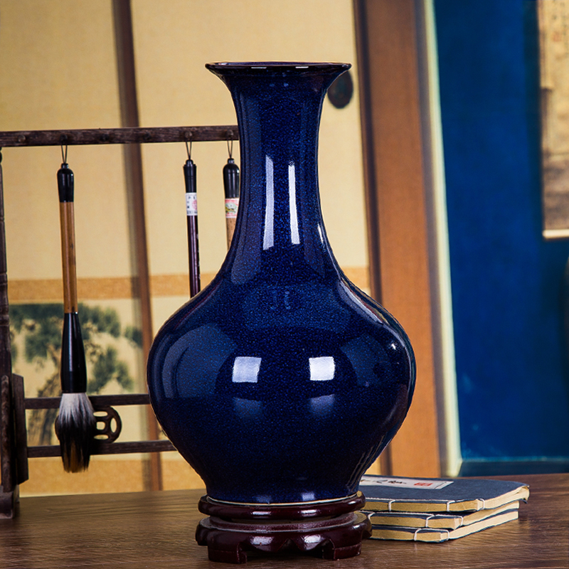 Jingdezhen Ceramics Creative kiln Art Blue Star Vase Bottle of modern fashion home furnishings
